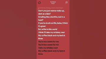 Thumbnail of HOZIER ‘TOO SWEET’ LYRICS ✨#hozier #toosweet #english #lyrics #lyricvideo  #edit #editaudio #song
