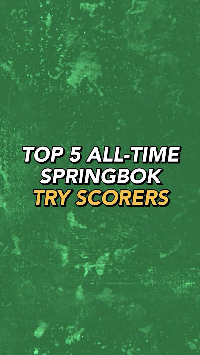 Top 5 Springbok Try Scorers