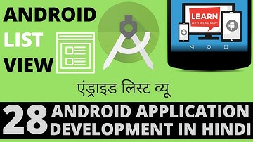#Android App Development Tutorial in Hindi-28- Android List View, listview -Learn with Milind-हिंदी