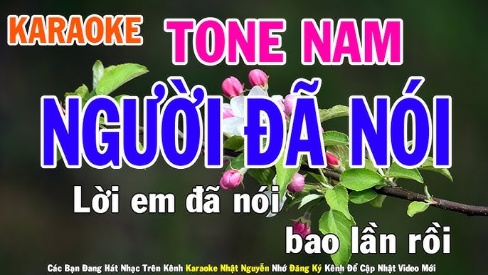 Người Đã Nói Karaoke Tone Nam Nhạc Sống - Phối Mới Dễ Hát - Nhật Nguyễn