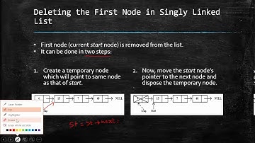 Linked Lists   Deletion of First Node