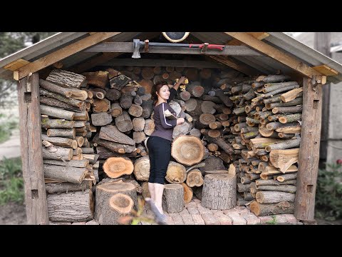 ⚫Einfacher Holzstapel auf 15 m³ Do It Yourself. Schritt für Schritt!