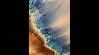 Ocean / Beach Inspired Shelee Art Style Fluid Acrylic Painting Tutorial