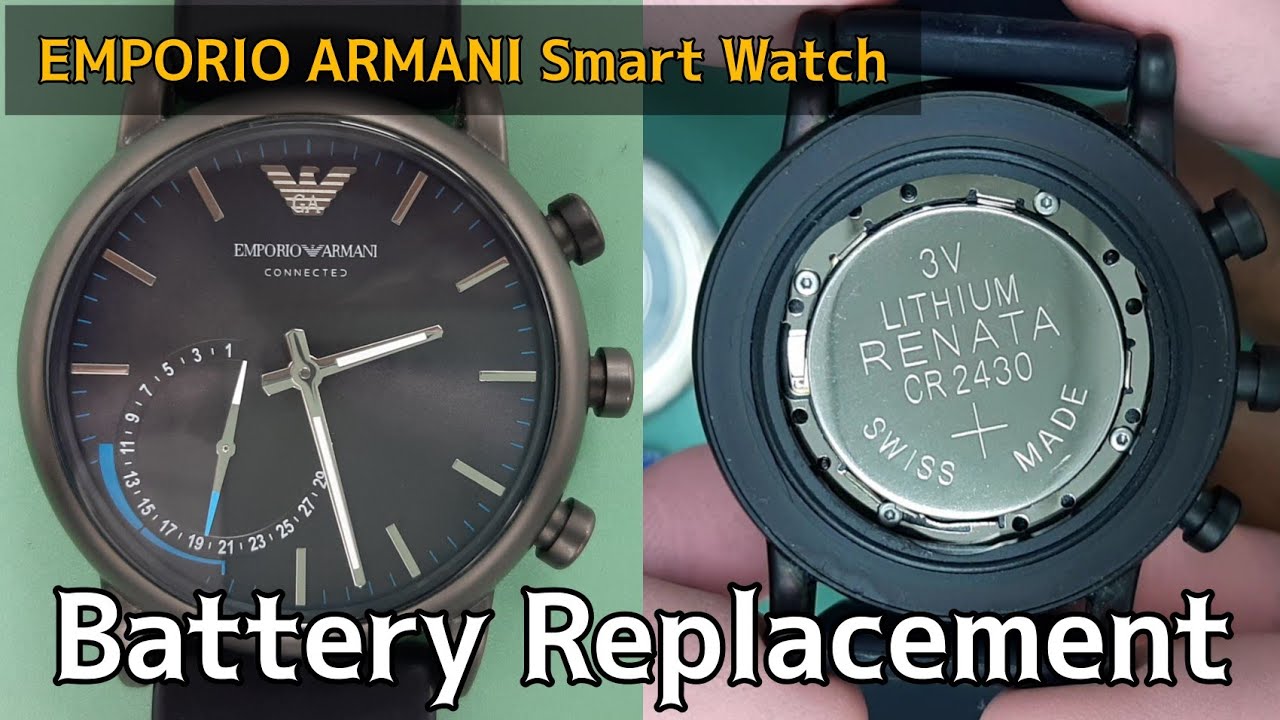 Aprender acerca 73+ imagen giorgio armani watch battery