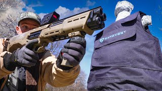 The Worlds Most POWERFUL Shotgun SLUG vs Bulletproof Vest!!