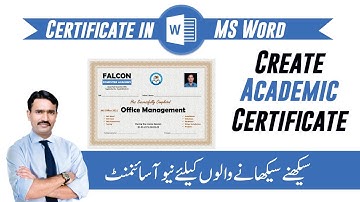 How to Create Certificate in MS Word || Make Academy Certificate in MS Word | MS Word in Urdu Hindi