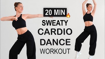 20 MIN SWEATY CARDIO DANCE Workout | All Standing | All Levels | Full Body Fat Burn, Super Fun