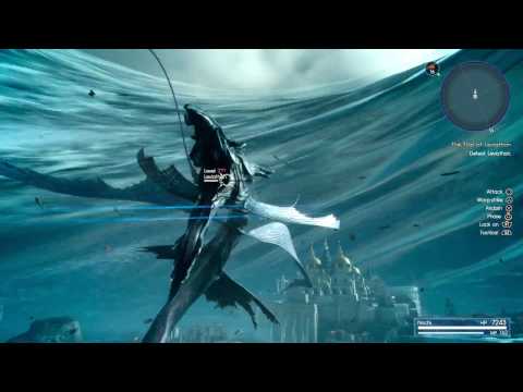 FINAL FANTASY XV - Leviathan Summon Boss Fight l Full Game PS4 Pro