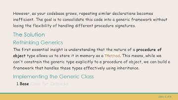 Building a Generic Class for Managing Different Procedure of Object Types in Delphi
