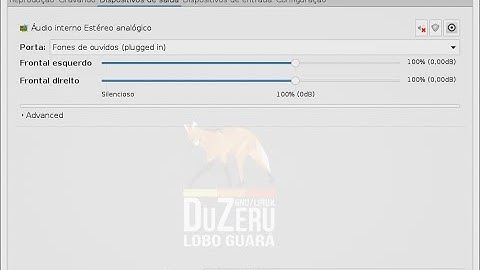 Configuração de audio   pavucontrol