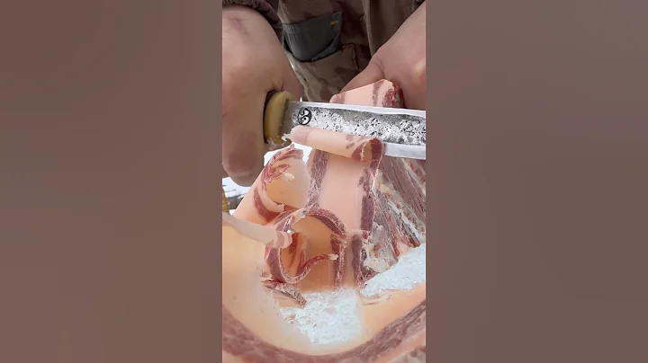 Delicacy😋 Stroganina from foal meat🥩 / Деликатес😋 Строганина из жеребятины🥩 #permafrost #cooking