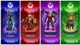⚡️K-POP  🆚  MARIO  🆚  MCQUEEN 🆚  PAW PATROL  😱🔥🔥🔥 INSANE TILES HOP!