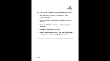 31 - Quality Function Deployment QFD