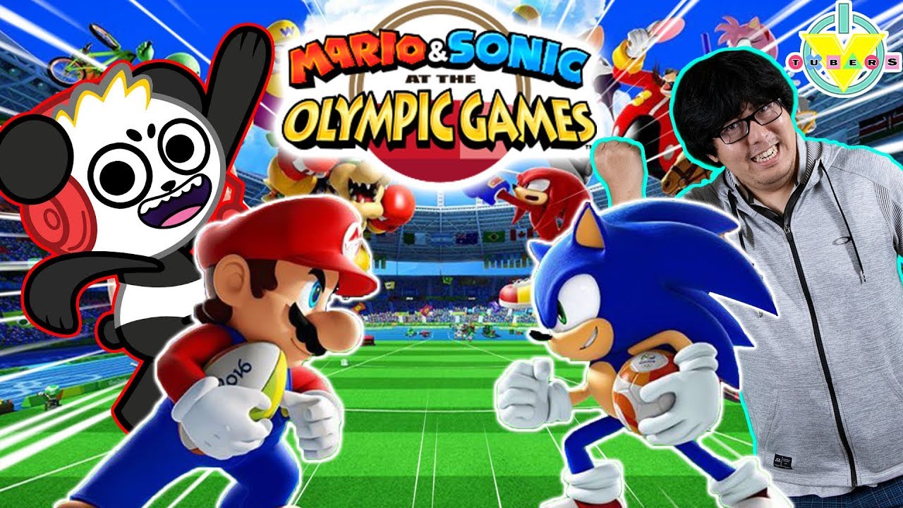 Ryan's Daddy Vs Combo Panda in Mario Vs Sonic Tokyo Olympic Games Let's Play