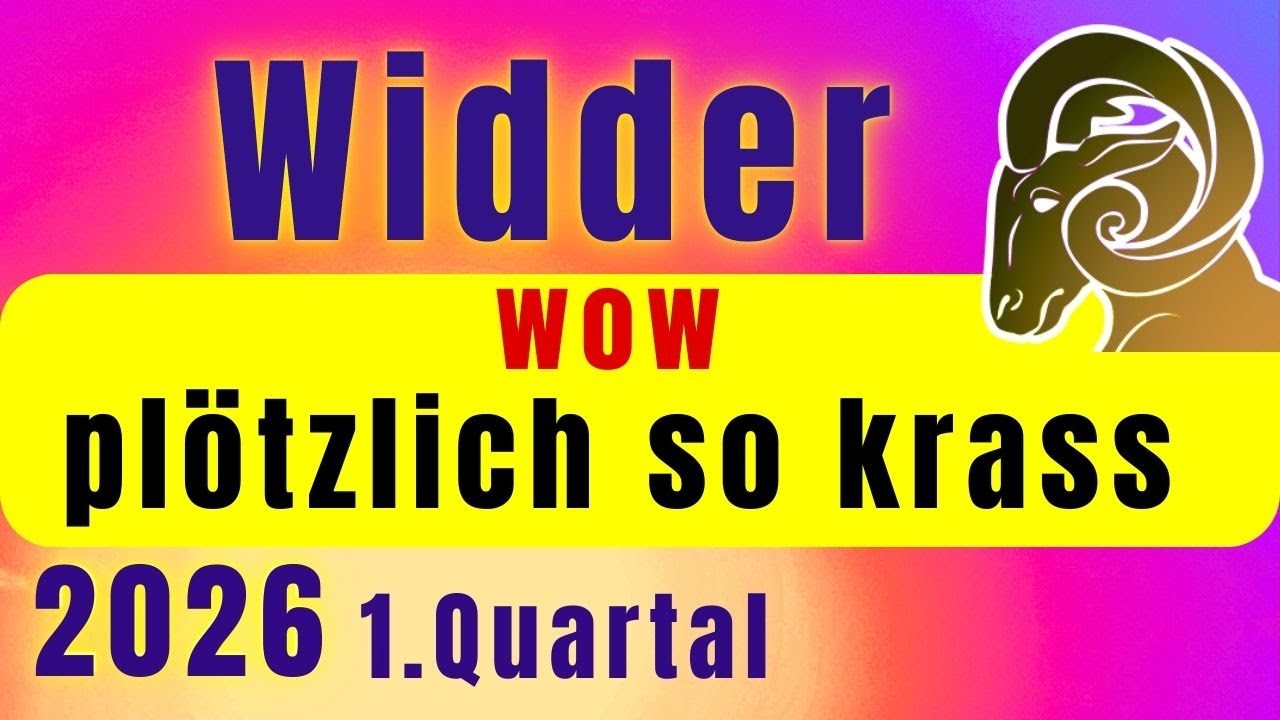 WIDDER ♈️  DAS WILLST DU JETZT SOFORT ‼️SO KRASS‼️ Januar, Februar, März  2026 | Orakel | Tarot