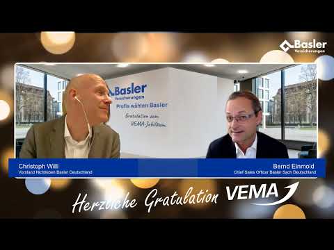 25 Jahre VEMA  - Jubiläumsgrüße der Basler Versicherungen