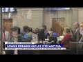 Shouting gallery cleared protests chaos breaks out at tn state capitol
