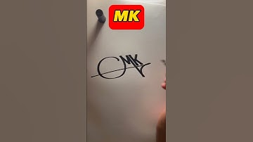 How to draw MK signature|MK signature FaizSignature and Art