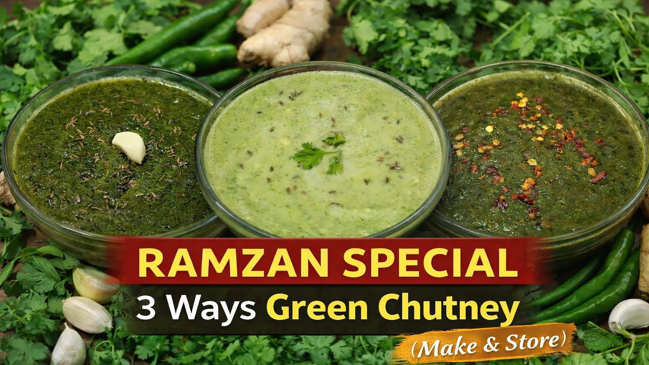 Green chutney for chaat-3 ways | Chatpati Hari Chatni | Hari Mirch, Pudina, Lahsun Chatni