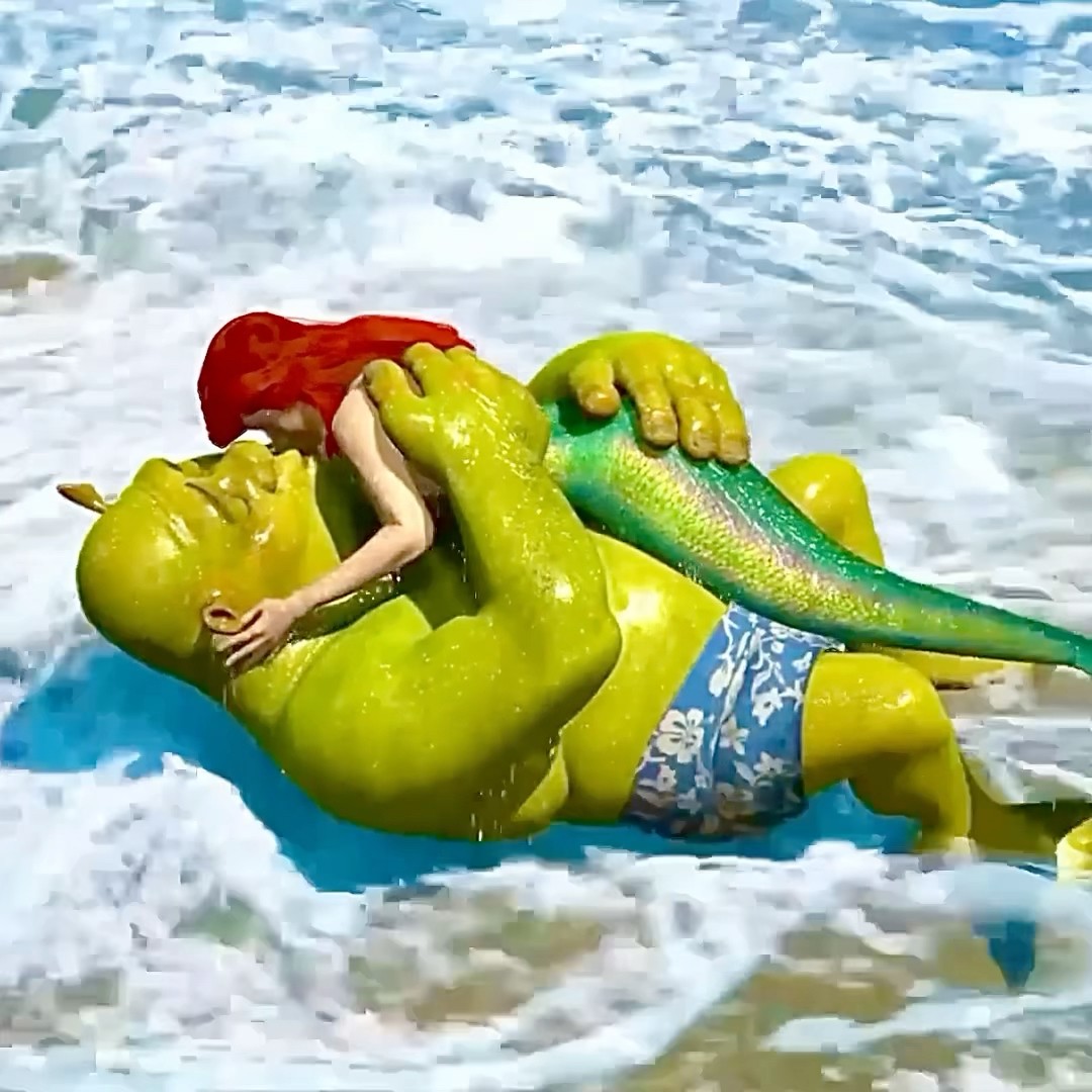 A PEQUENA SEREIA APANHOU DA FIONA - SHREK PARÓDIA #shorts #animation #humor
