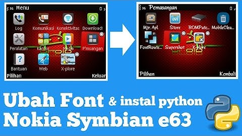 Symbian OS Nokia E63 |  Change the Symbian Nokia E63 font and install Python