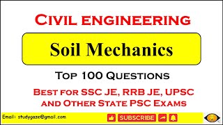 Soil mechanics MCQs with answers | 100 objective questions of civil engineering | RRB JE | SSC JE screenshot 5