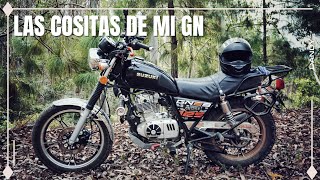 los accesorios de mi Suzuki GN 125 más llamada  (Dandy)