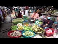 Updated Walkaround Boeng Chhouk Food Market, Went Upstairs, Cambodian Market Food Scenes Battambang