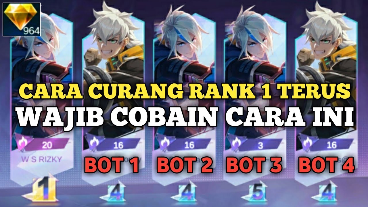 CARA CURANG RANK 1 DIAMOND KUNING❗CARA GB POINT 515 PROMO DIAMOND MOBILE LEGEND 2022