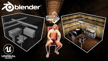 UE4 PS1 Style Game Environment - Torture Room Time-lapse ( Old School Horror Game )