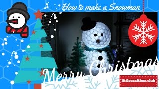 How to make a Snow Man with Plastic cups