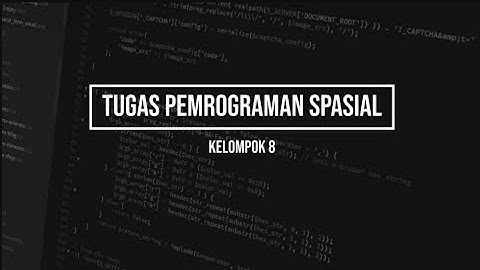 Tugas Mini Project Pemrograman Spasial Membuat Plugin QGIS dengan PyQGIS