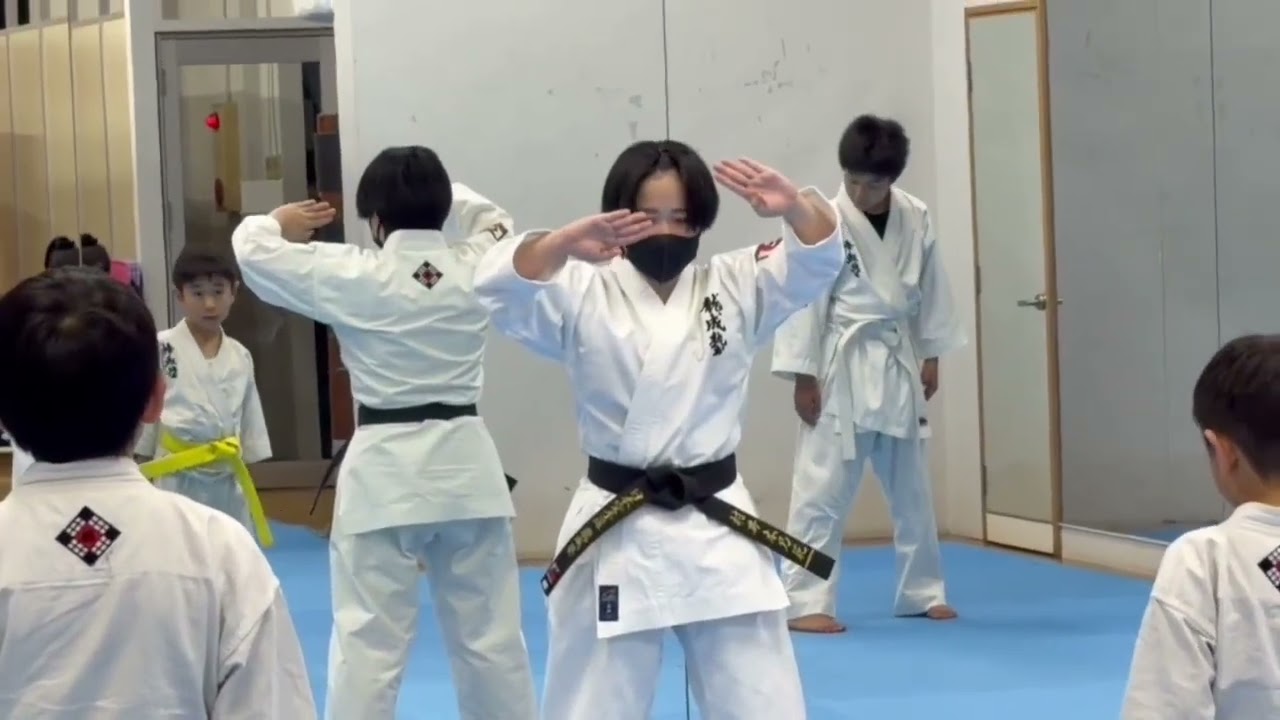 2026 1 30 龍成塾空手 古城支部練習の一コマ