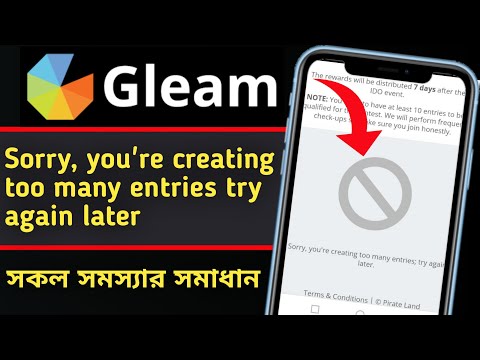 How to Fix Gleam io Sorry, you're creating too many entries; try again @Taka Income YT