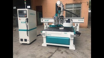 ATC CNC router with boring unit for kitchen cabinet, closet making