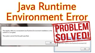 Java Runtime Environment Error, Solution. [HINDI]