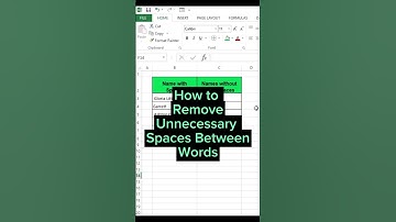 MS Excel: Remove Unnecessary Spaces between Words #excelshorts #remove #shortsfeed