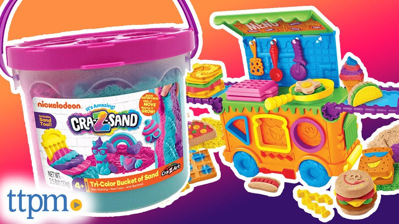 Nickelodeon Cra-Z-Sand Food Truck Fun and Tri-Color Bucket of Sand