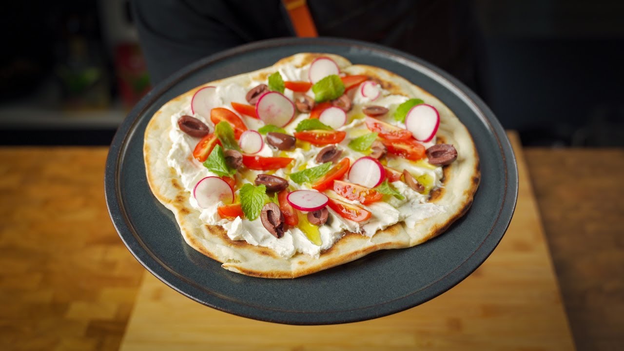 ⁣بيتزا اللبنة الباردة | فطور سريع | Cold Labneh Pizza