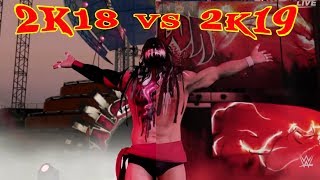 Demon Finn Balor And Dberg Entrance Comparison 2K18 Vs 2K19 - Wwe 2K19