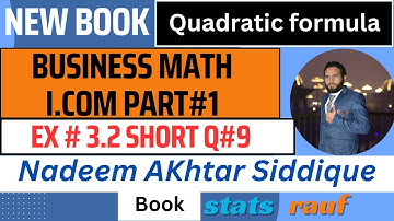 q9 ex3.2 short  business statistics icom part1 nadeem akhtar siddique book/statsrauf/statsrauf
