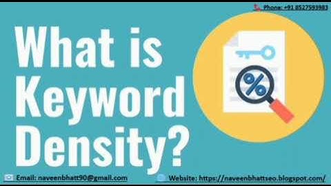 What is Keyword Density? | Naveen Bhatt SEO