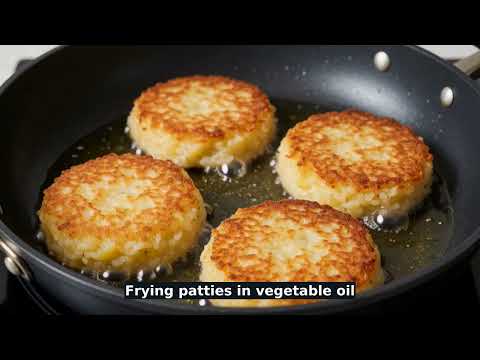 Crispy Rice & Potato Patties with Zesty Tomato Dip recipe video thumbnail