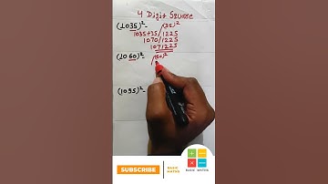 4 digit square trick | square short video | square trick | short trick   basic maths #short