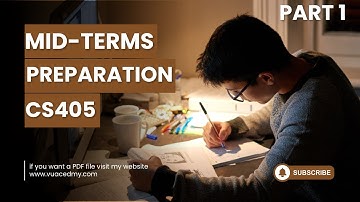 CS405 Mid-Term Preparation 2025 | 25 Important MCQs | Virtual University | Vu Academy