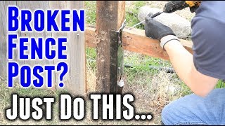 How to Fix a Broken Fence Post in Under 30 Minutes by Handyman Startup 2,075,475 views 6 years ago 7 minutes, 34 seconds