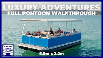 Luxury Pontoon Hire Boat Tour | Spacious 6.9m x 3.2m | Marine Dock Systems