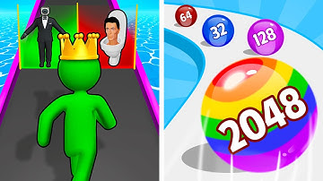 Giant Rush vs Ball Run 2048☀️🌤️🌞Walkthrough Max Gameplay ER0876