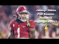 Jahmyr Gibbs Full Season 2022 Alabama Highlights