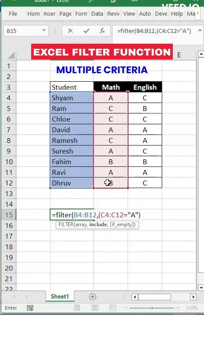 How to use Filter Function for Multiple Criteria | AND and OR value for ...